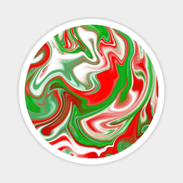 Italian Pride Abstract Marble Pattern Magnet by Art by Deborah Camp